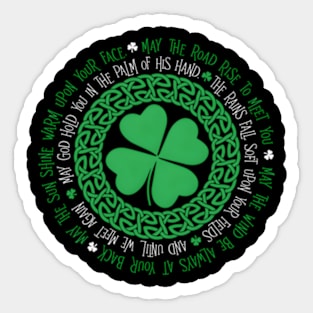 Irish Blessing Celtic Knot 4 Leaf C - St Patrick'S Day Sticker